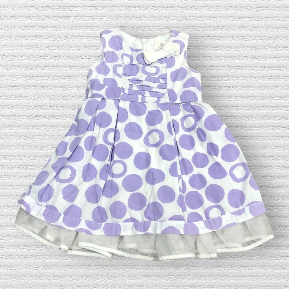 Children’s Place 18m Purple Polka Dot Sleeveless Layered Dress Classic